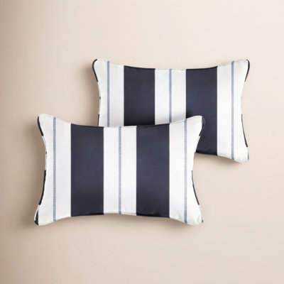Deana Striped Sunbrella® Outdoor Reversible Throw Pillow