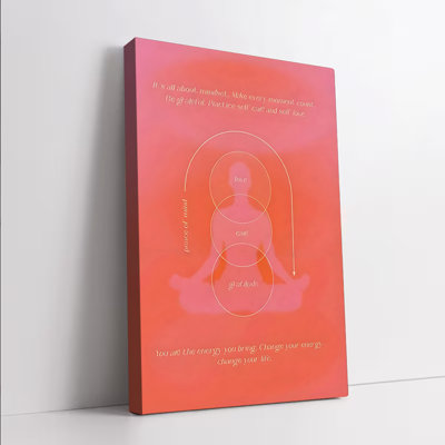 1 pièce, art mural, affiches encadrées et inspirantes, impression sur toile avec silhouette de yoga et citations de motivation pour la décoration intérieure, bureau, salle de méditation, énergie positive, décor spirituel, paix, amour, gratitude