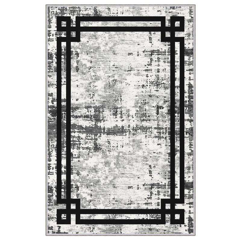 Tapis de qualité supérieure imprimé en 3D, 5,2 x 7,5 pieds, 100% polyester, 650 g / m² | Antibactérien, envers antidérapant en PVC, lavable à la machine | Idéal pour le salon, la chambre à coucher et la maison, hauteur des poils doux: 0,3 po