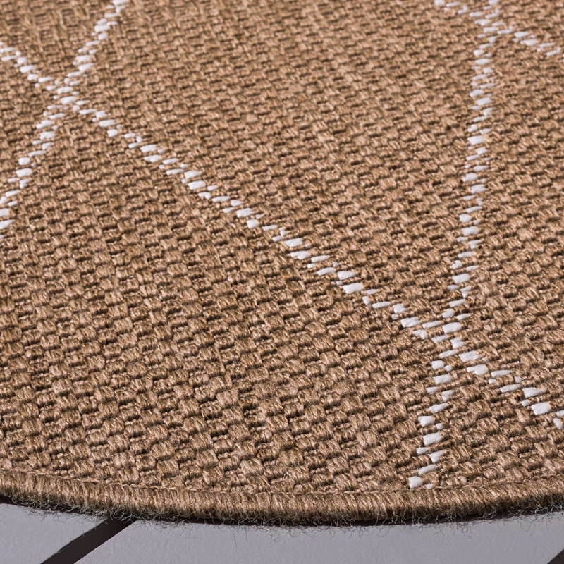 Sisal Performance 800 Performance Geometric Shapes Indoor Rug, Round 6'7"