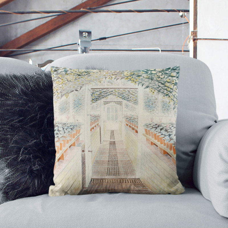 Square Throw Cushion, White, 40cm H x 40cm W x 15cm D