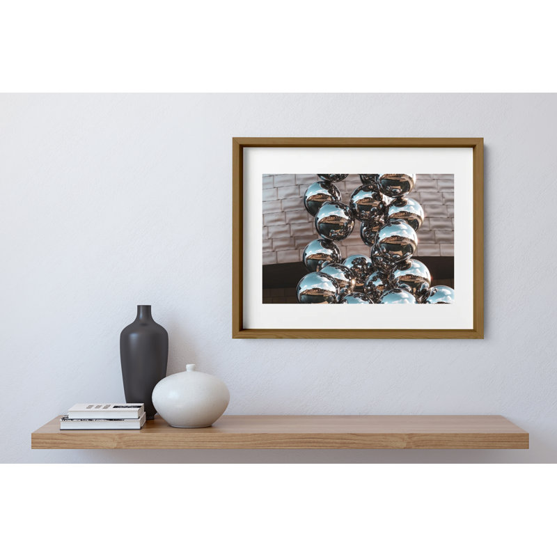 Distant Eyes Print by Joseph Regan, 14" H x 16" W x 0.75" D, Walnut