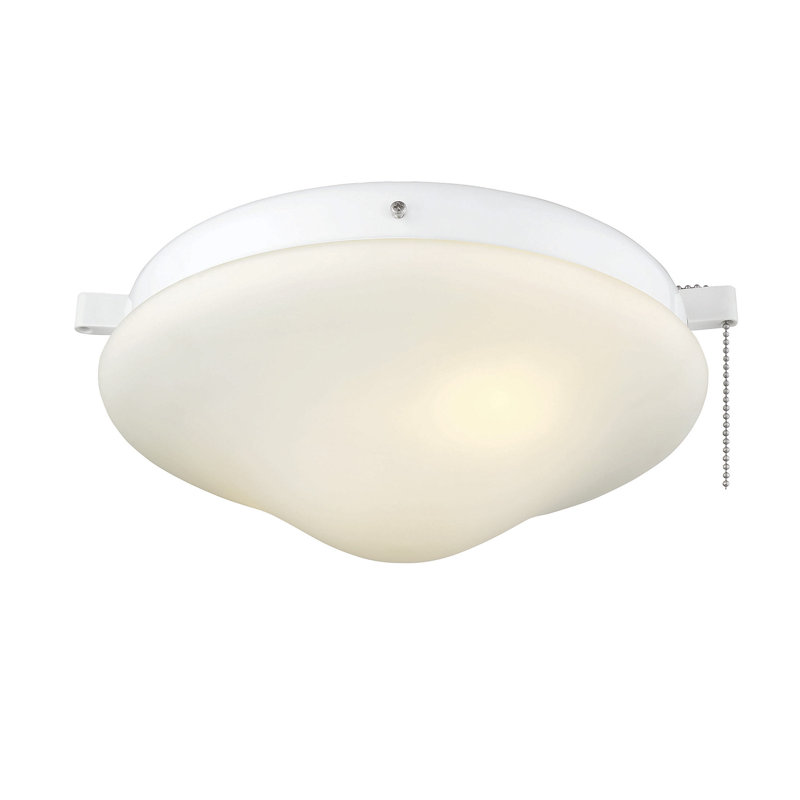 Ventilateur d'éclairage blanc 2 lumières Meridian, Blanc