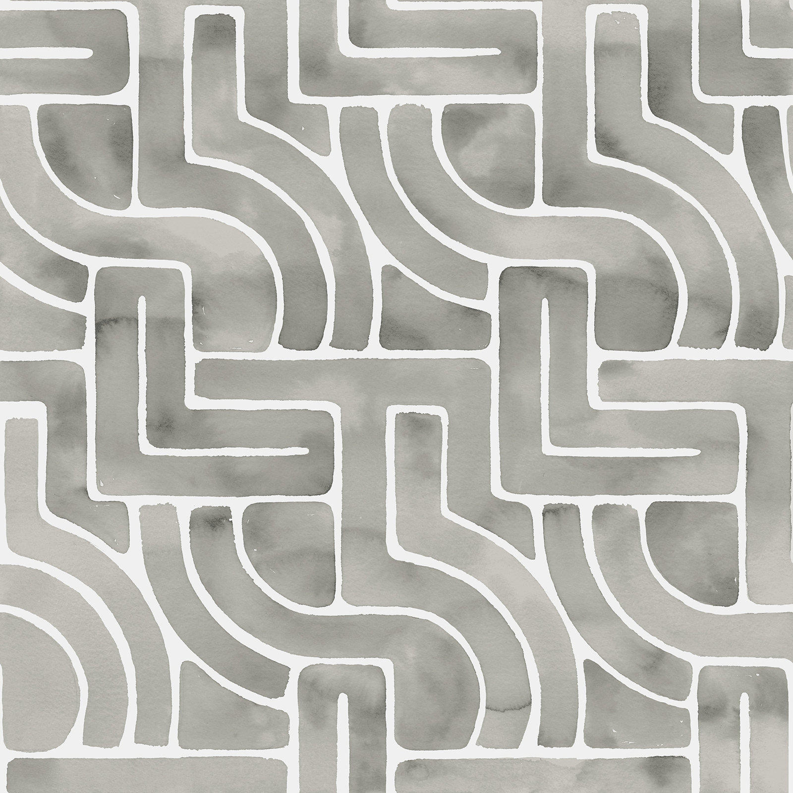 Modern Peel & Stick Geometric Wallpaper, Gray