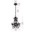 Lustre classique à 4 lumières de style bougie avec détails perlés Lucee-2144938028