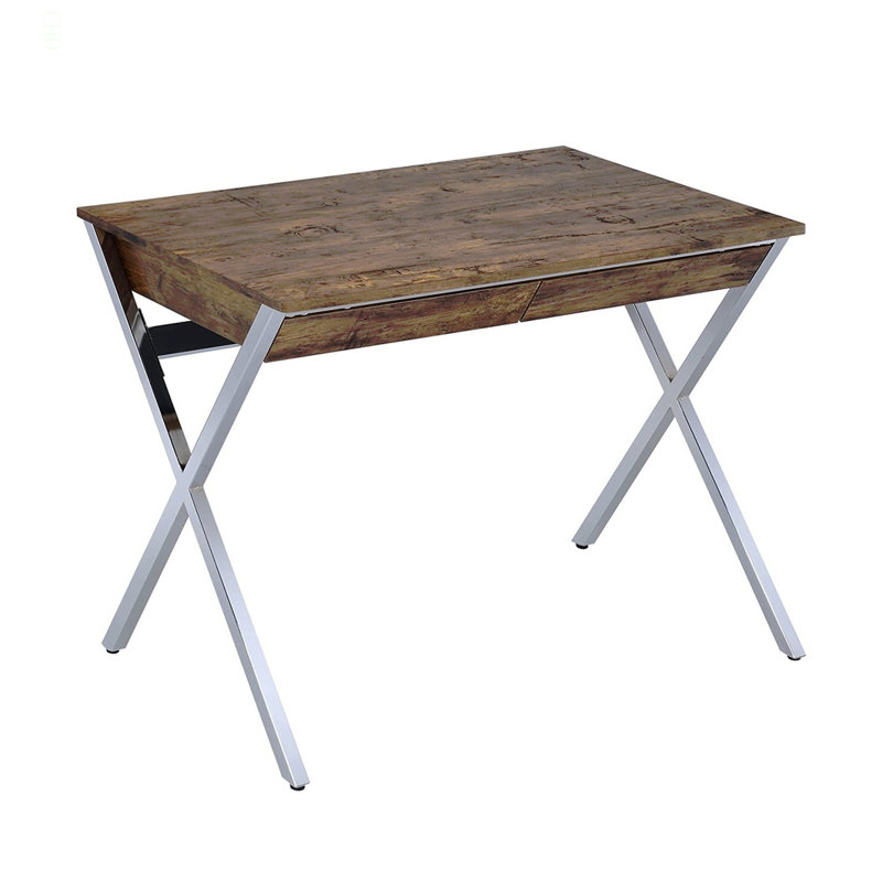 Bureau d'écriture rectangulaire à 2 tiroirs, idéal pour le bureau ou le bureau dans la chambre ou le salon