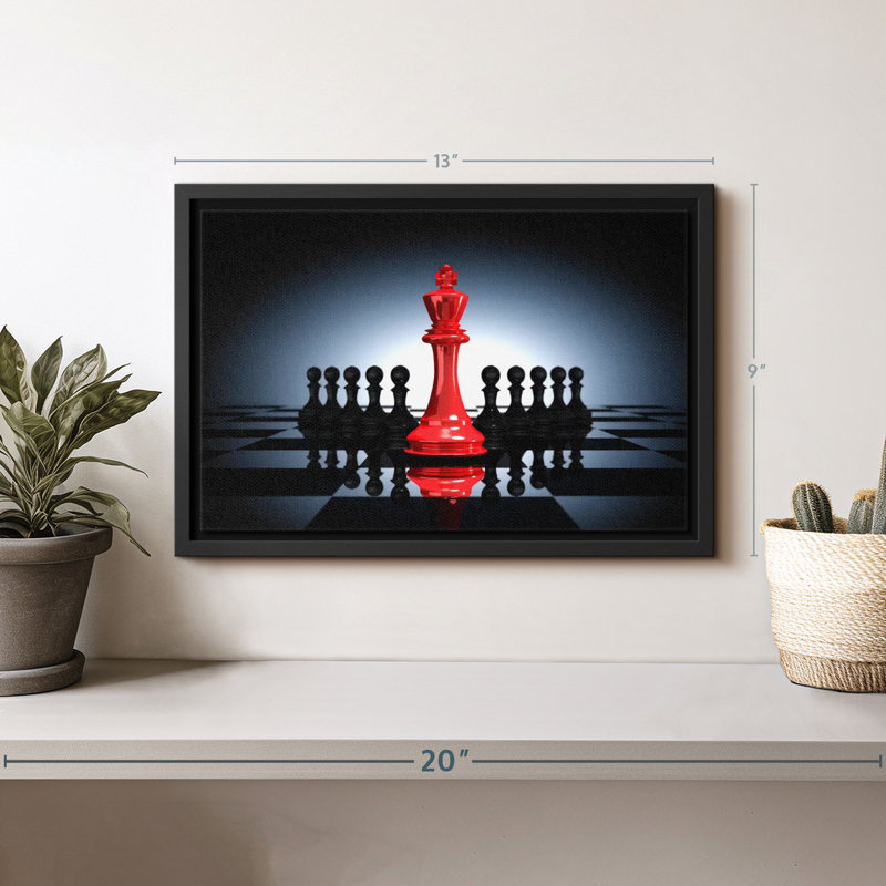 " Chess Red King Wall Art ", 9" H x 13" W