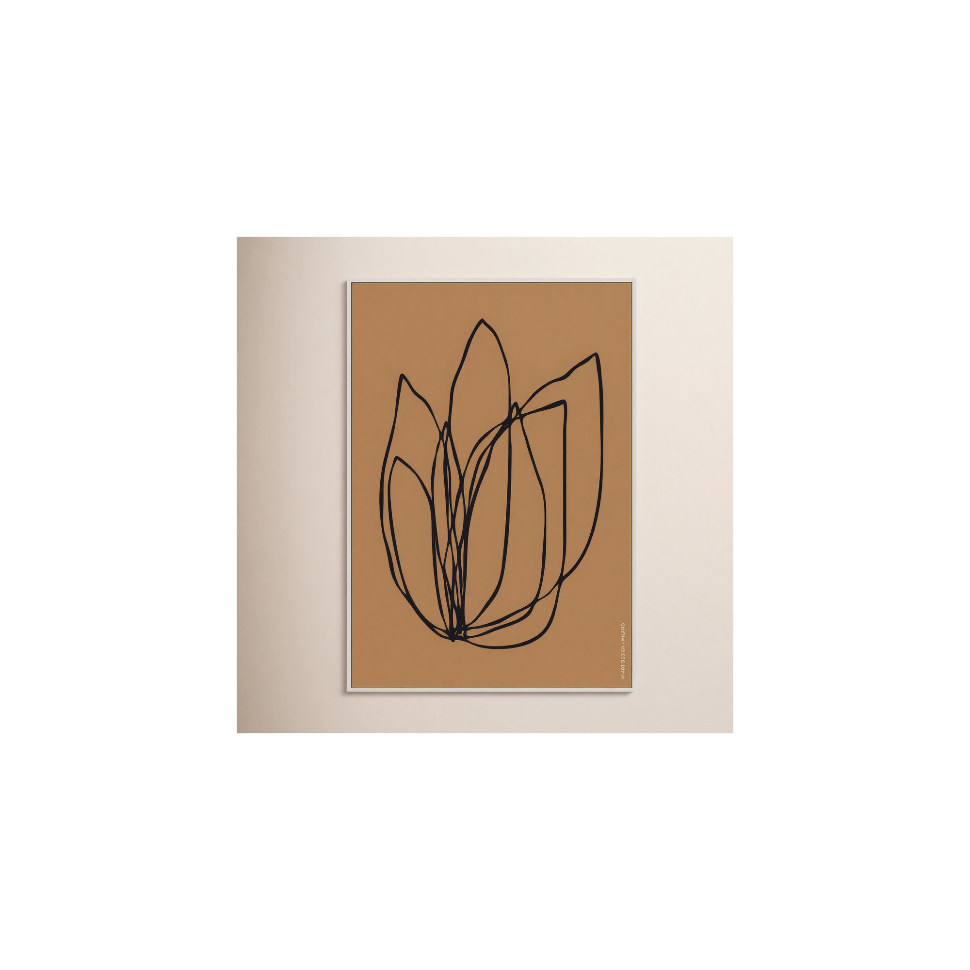 Tracings 1 by Romina Gadler, White Framed Canvas, 50" H x 35" W x 1.25" D