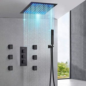 Thermostatic Shower Faucet Set with Diverter