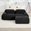 Canapé de 82 po en forme de L en tissu SoftCorduroy, conception modulaire en tissu, combinaisons multiples, accoudoirs courbés, aucun assemblage requis.-1817767953