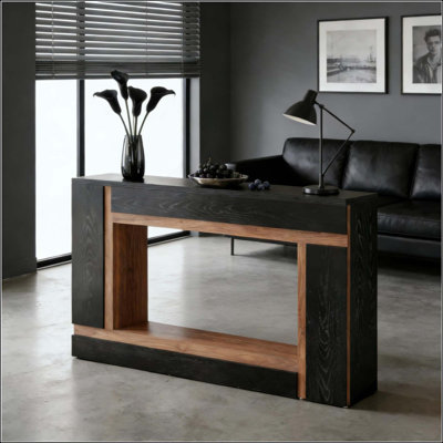 Console de style contemporain, table de couloir rectangulaire, table de canapé