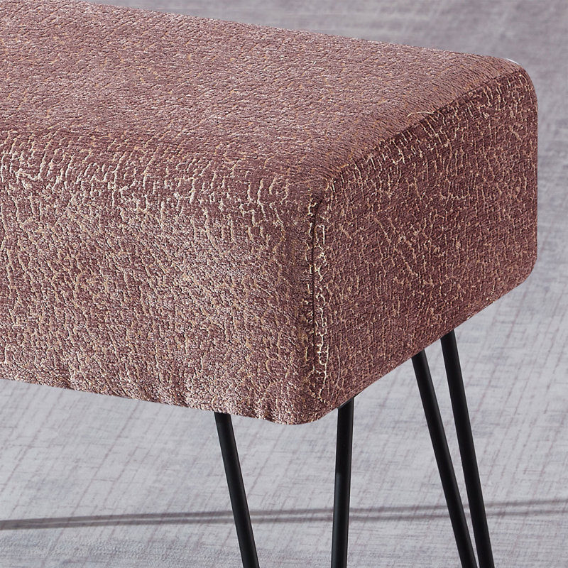 Luzia Upholstered Ottoman, Light Brown