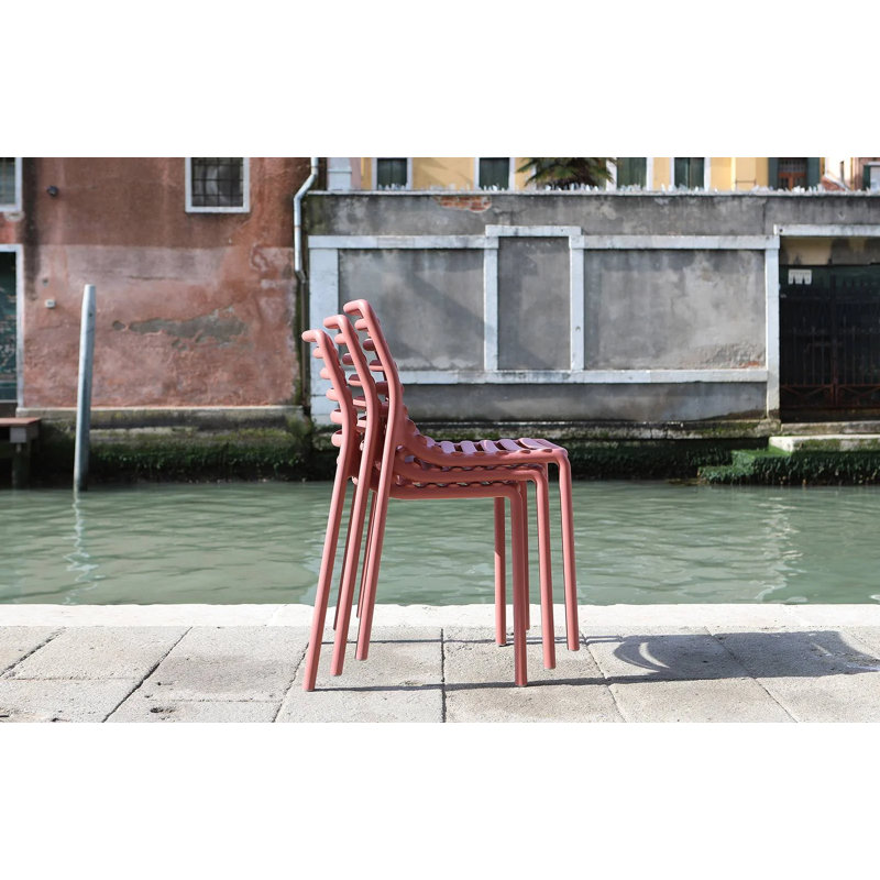 Doga Outdoor Dining Side Chair, Tabacco