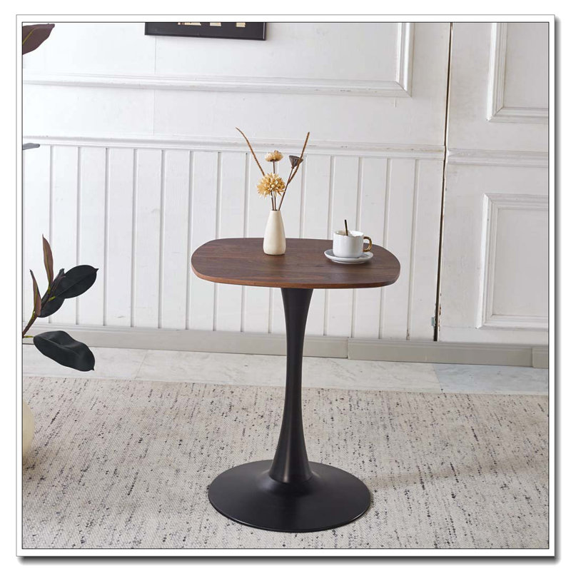 Table à manger 23,62 pouces, H 28,93 po x L 23,62 po x l 23,62 po, Noyer foncé/noir