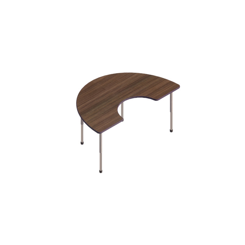 Table d'apprentissage collaboratif avec pieds de luxe - Rein - l 36 po x L 60 po, Orange, H 29 po x L 60 po x l 36 po