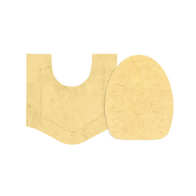 Morissette 2 Piece Cotton Contour Rug and Toilet Lid Cover Set