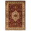 Hand-Knotted High-Quality Red and Cream Area Rug