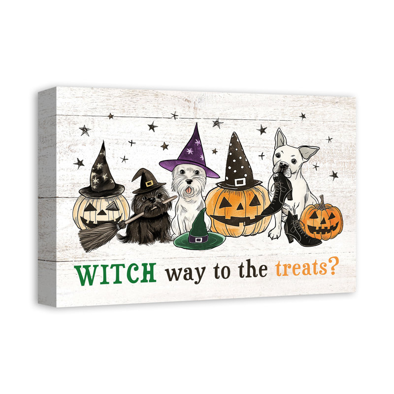 «Witch Way to Treats», reproduction sur toile