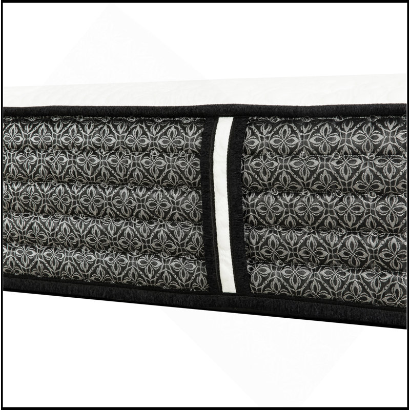 Matelas hybride à ressorts ensachés de qualité supérieure, grand, matelas en mousse viscoélastique imprégnée de gel, blanc / gris