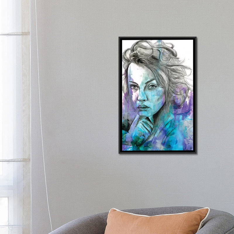 « untitleed iii », reproduction sur toile, H 26 po x l 18 po x P 1,5 po, Toile avec cadre noir, Pas de tapis