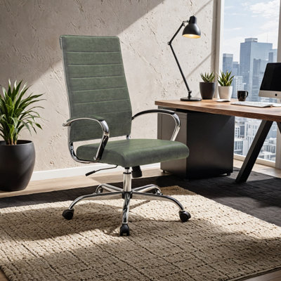 Fauteuil de direction en cuir Mulkey