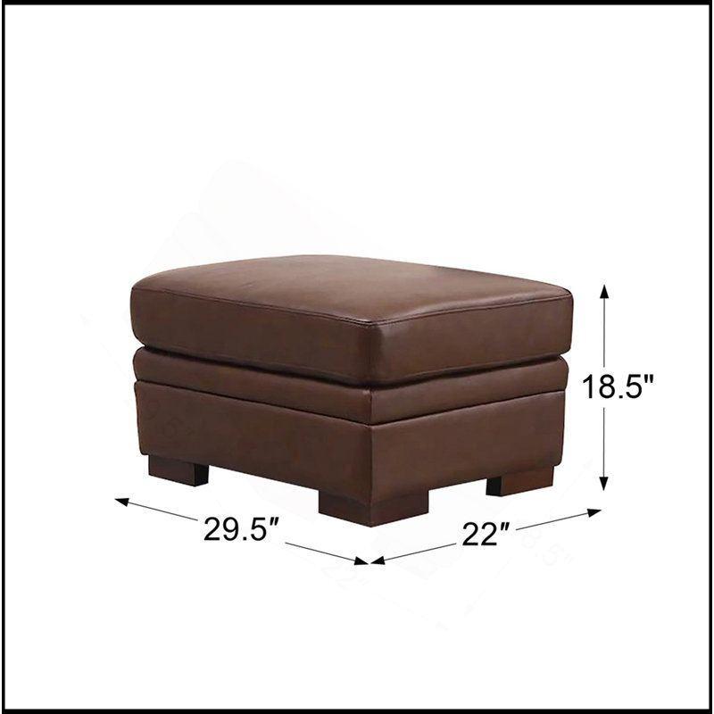 Repose-pieds en cuir luxueux avec coussins de siège amovibles pour un confort et un style inégalés, Raisin