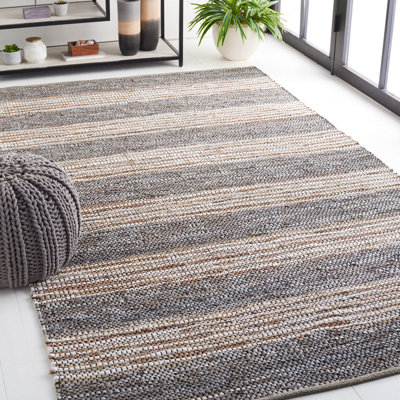 Tapis en cuir tissé à la main Gerelene