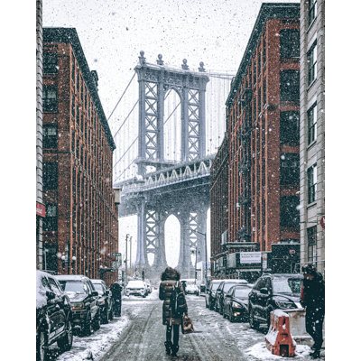 Pont de New York, hiver, scène dramatique, scène de rue