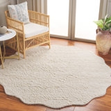 Kassandrea Tufted Wool Pile Solid Color Rug