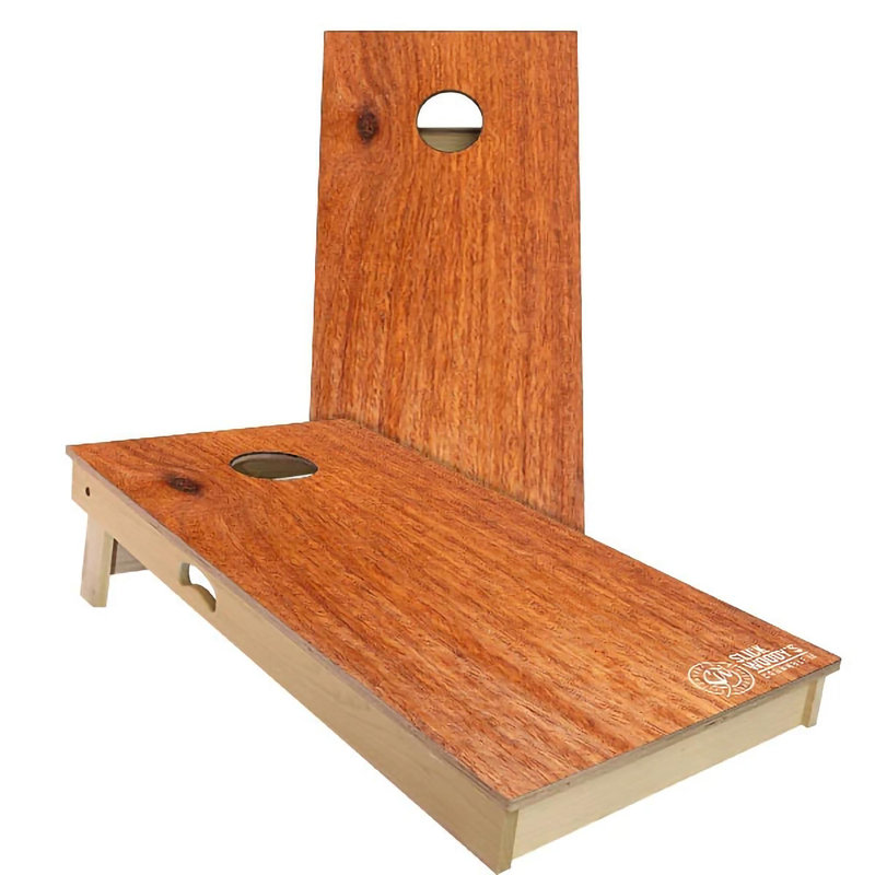 2' X 4' Burma Padaulk Cornhole Board Set With Hole Lights