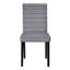 Chaises rembourrées en velours gris 2 pièces pour salle à manger, structure en bois noir, 2 pièces d'appoint au look naturel, velours, finition décontractée