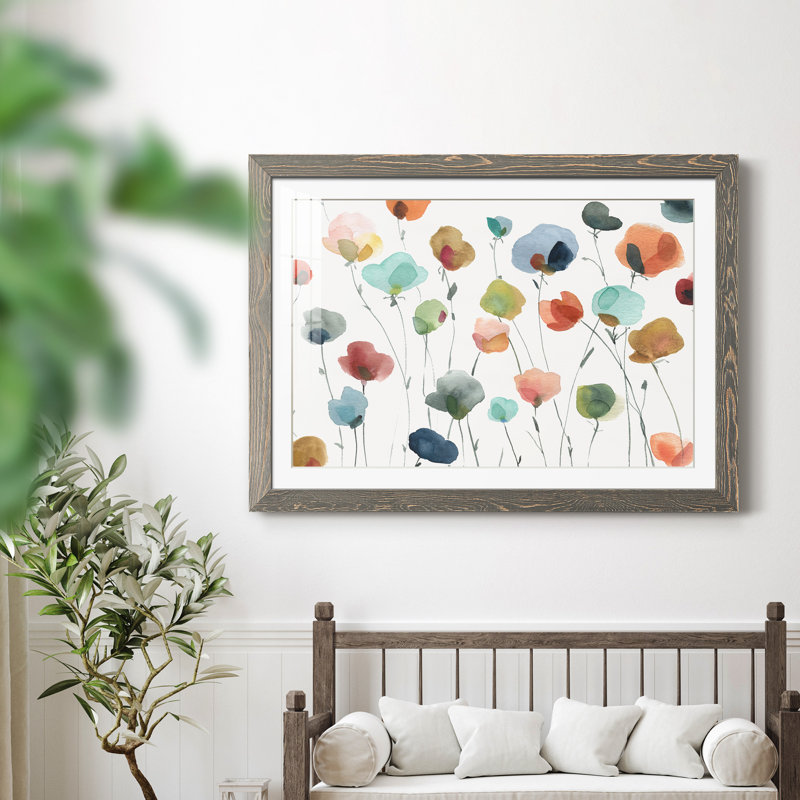 Lollipop Field - Peinture encadrée, gris, H 37,5 po x l 27,5 po x P 1,5 po