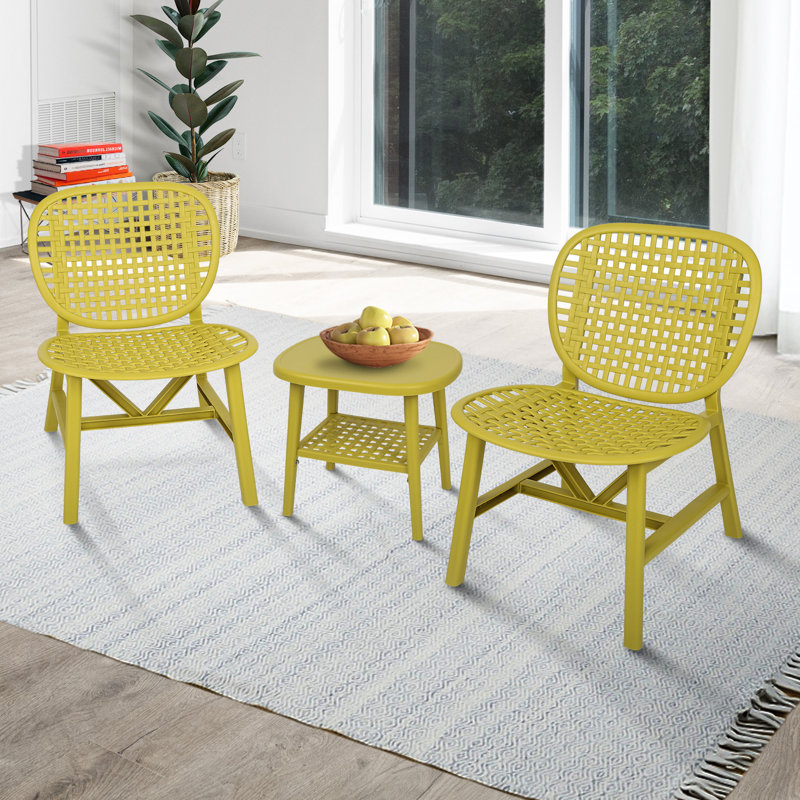 Ensemble bistro long 23,23 po Goldshell, Jaune