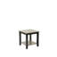 Table de bout moderne à 2 tons avec table de bout et rangement sous la table