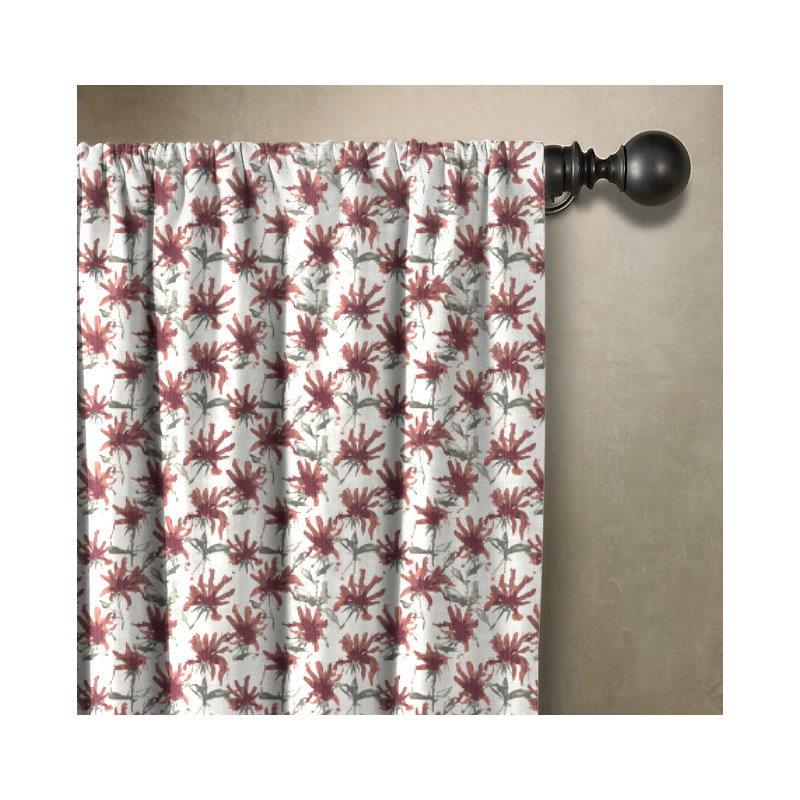 Cotton Room Darkening Curtain Single Panel, 50" W x 108" L, Red