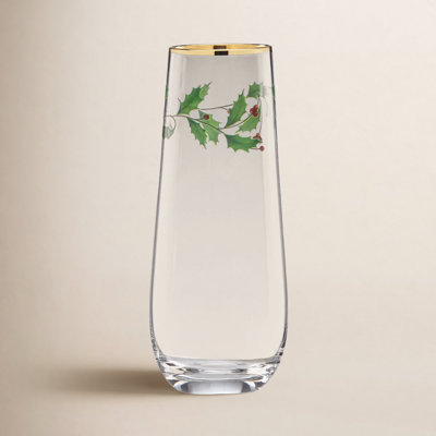 Holiday Stemless Wine Glass