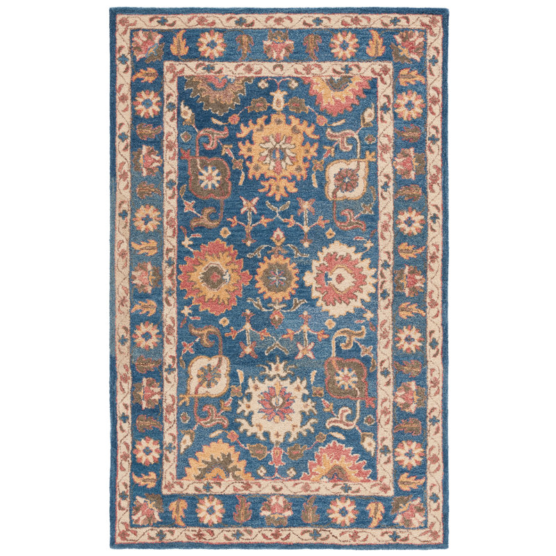 Longkesh Wool/Cotton Area Rug, Rectangle 3' x 5'