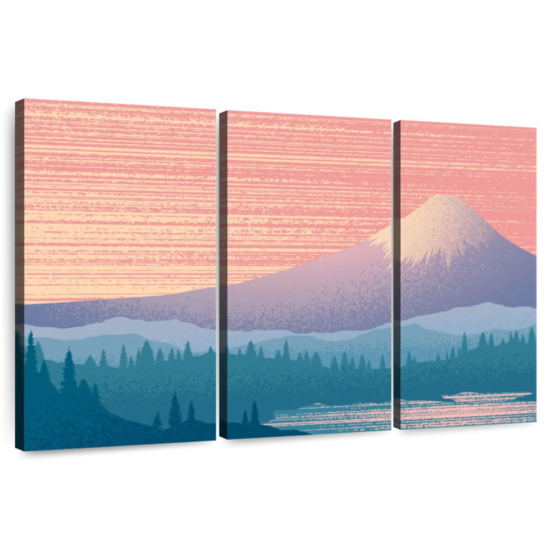 Alvord, paysage du mont Fuji I, H 28 po x l 45 po