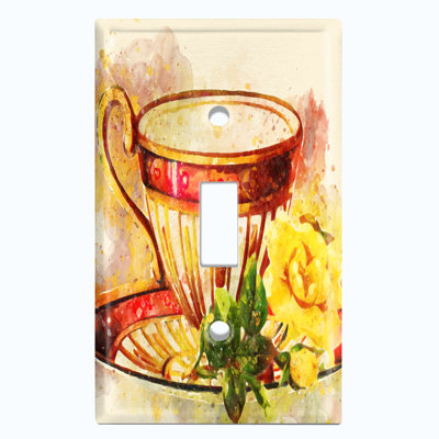 Patterned 1 - Gang Toggle Light Switch Standard Wall Plate