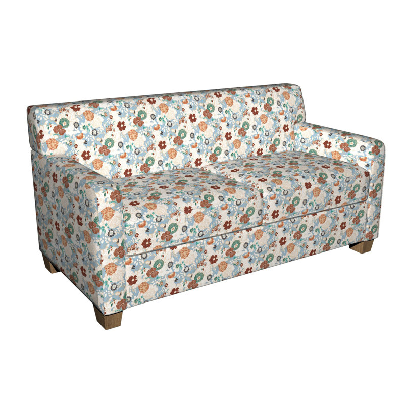 Tissu à imprimé floral, Bleu pâle