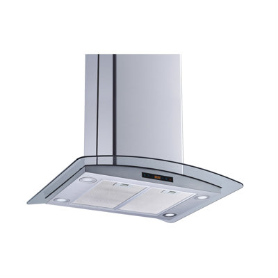 H101B Series 36" 600 CFM Convertible Island Range Hood in Stainless Steel With Filter Included