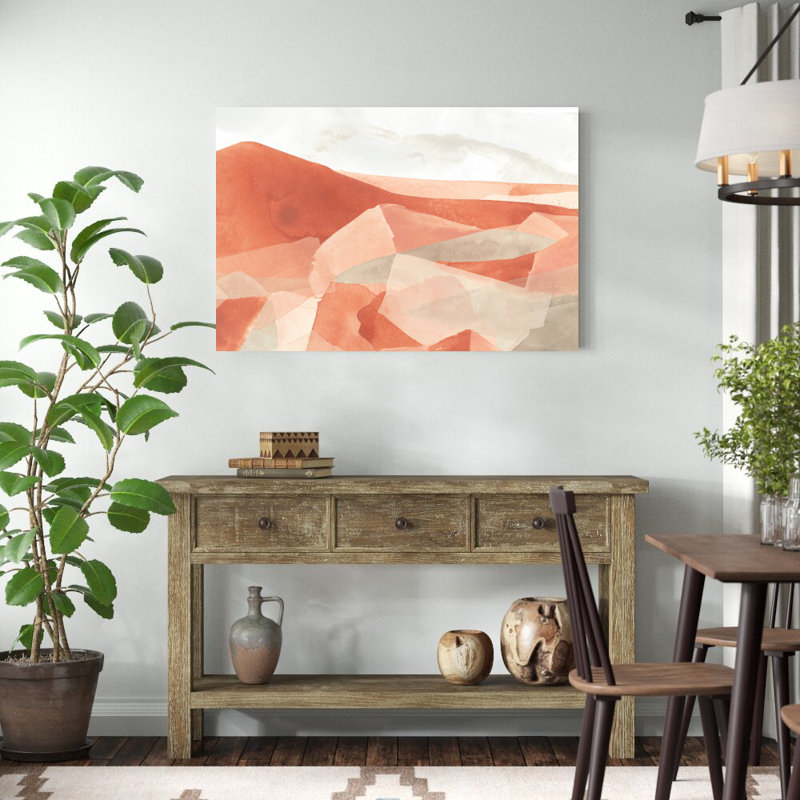 «Desert Valley I» par June Erica Vess - peinture sur toile tendue, H 32 po x l 48 po