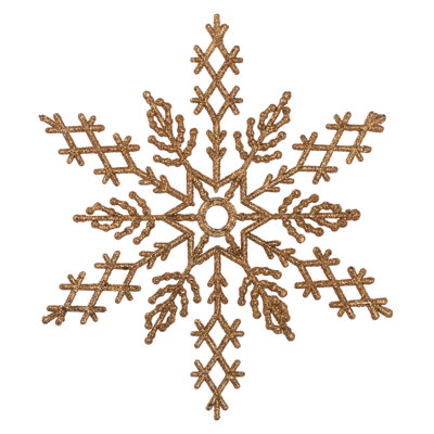 Ornement en forme de flocon de neige scintillant