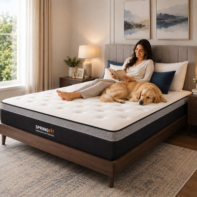 Matelas à ressorts simple TG-TG de 8 pouces Philip, adapté aux animaux de compagnie, matelas mi-ferme dans une boîte, housse en tricot rafraîchissant, mousse certifiée CertiPUR-US, tissu certifié OEKO-TEX