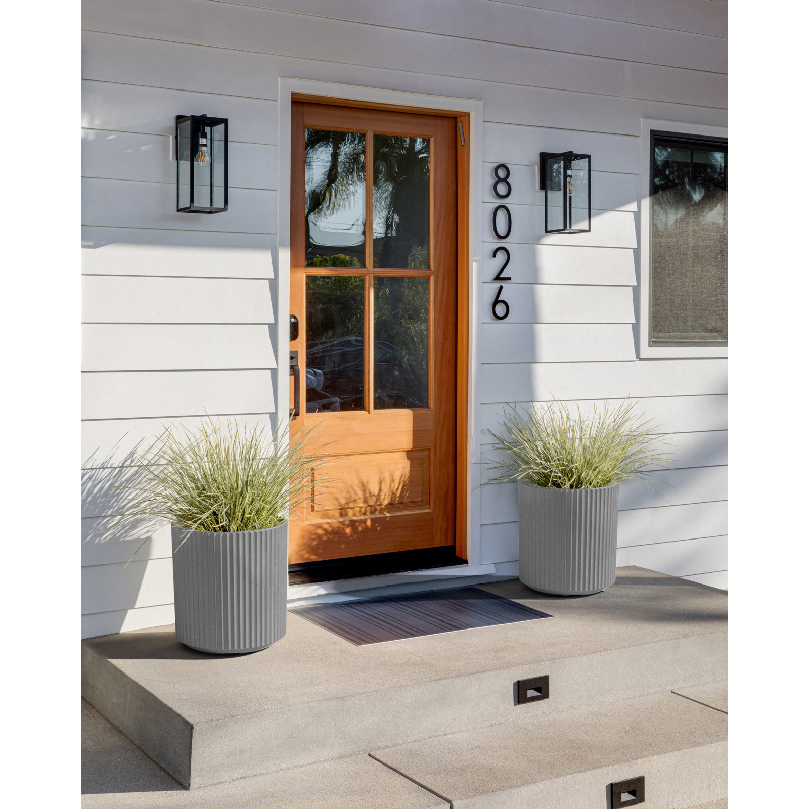 Demi Series Round Planter, 1, Gray, 19.75" H x 18.5" W x 18.5" D