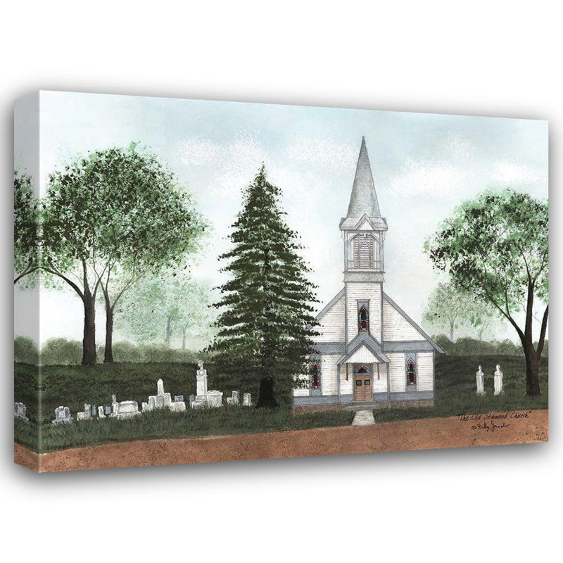 «Red Barrel Studio® Jacobs», art sur toile tendue par Billy Gallery: The Old Stanwood Church, H 36 po x l 47 po