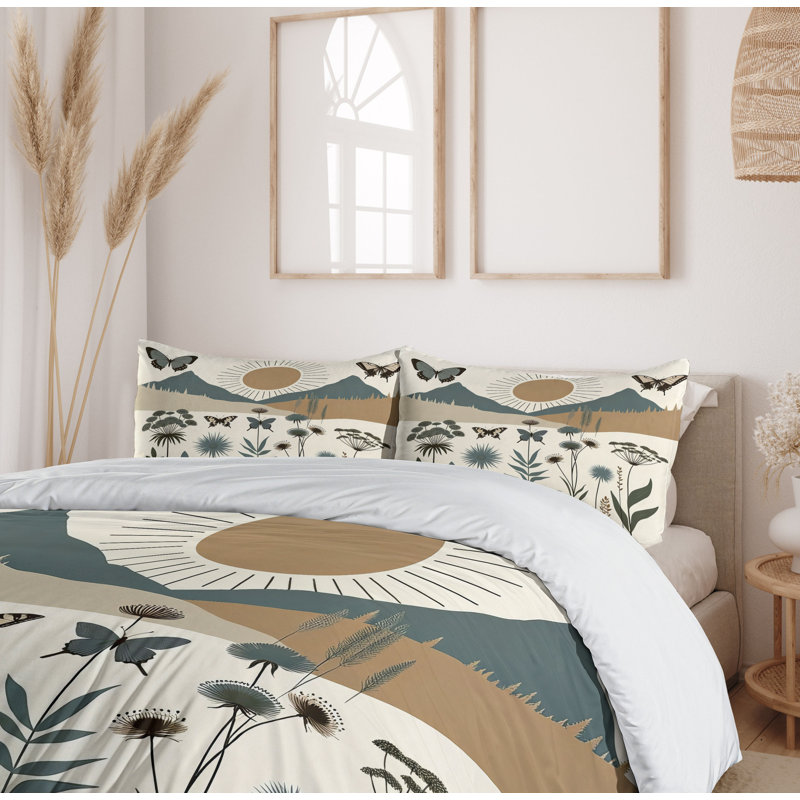 Boho Duvet Cover, California King Duvet Cover + 2 Standard Shams