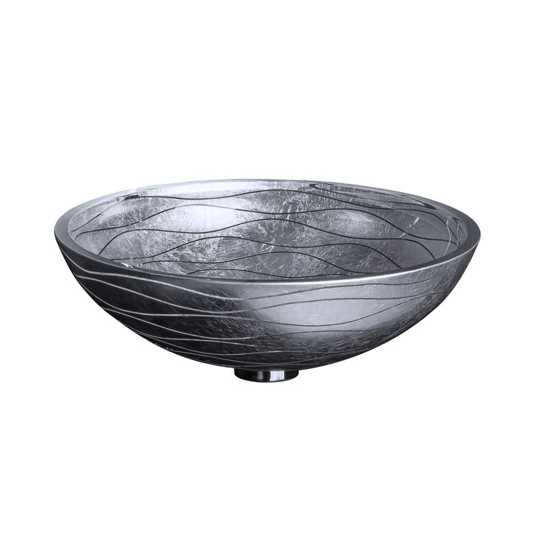 Vetro Freddo 17'' L Bathroom Sink, Silver