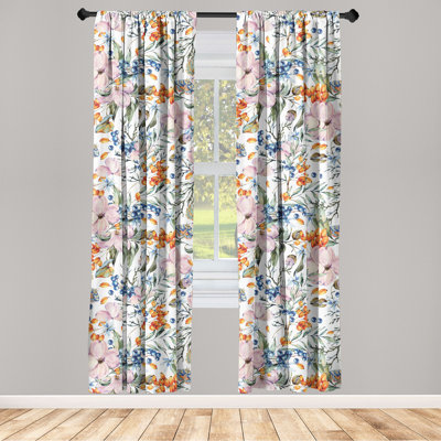 Zeddie Semi Sheer Curtain Pair