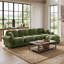 Ensemble de canapé modulaire surdimensionné en chenille avec coussins et 1 repose-pieds, vert sauge-1775610281-1775610284